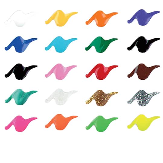 6 Packs: 20 ct. (120 total) Scribbles® Shiny Rainbow 3D Fabric Paint